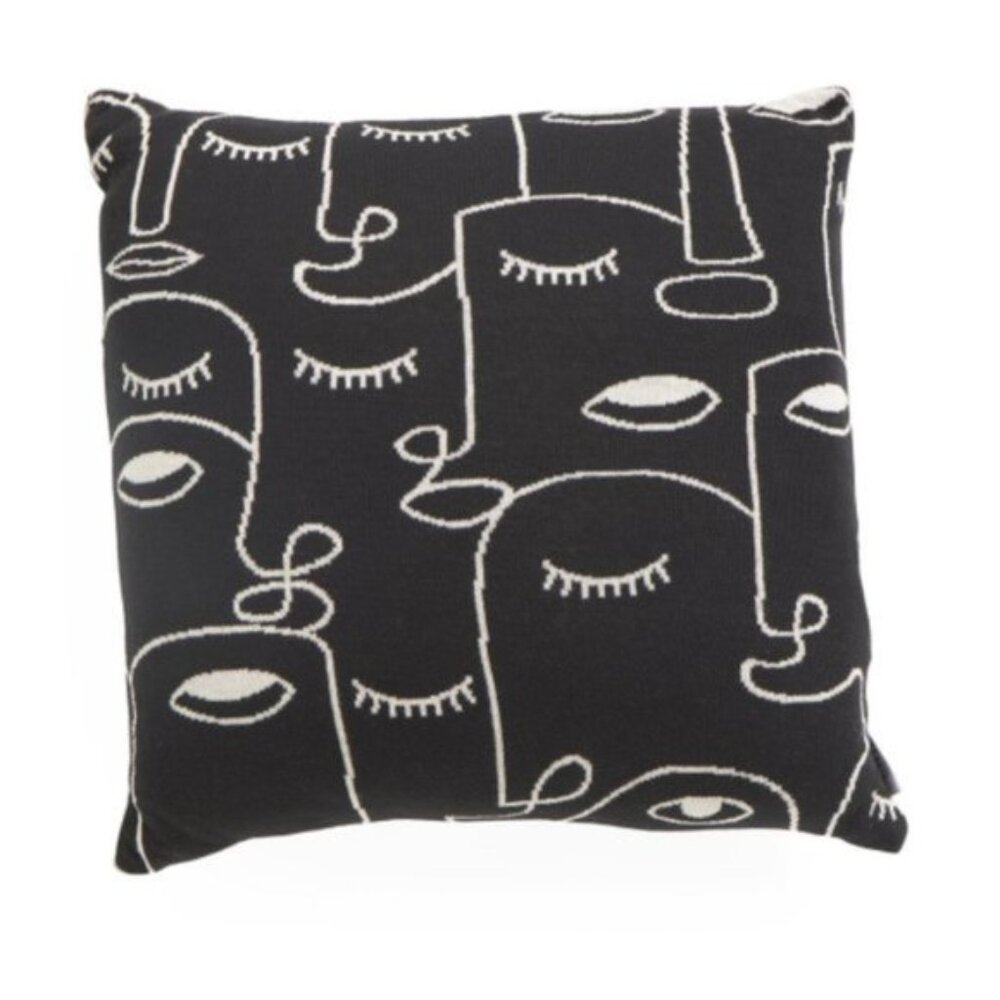 City Chik HANDCRAFTED IN INDIA 20x20 Modern Reversible Face Knit Pillow